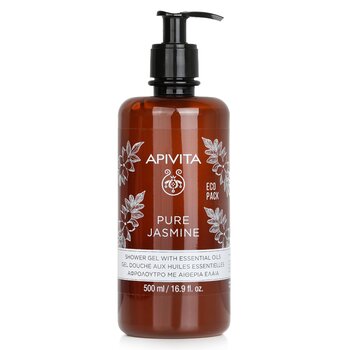 Apivita Pure Jasmine Shower Gel with Essential Oils - Ecopack