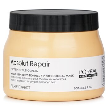 LOreal Professionnel Serie Expert - Absolut Repair Gold Quinoa + Protein Instant Resurfacing Mask (For Dry and Damaged Hair)