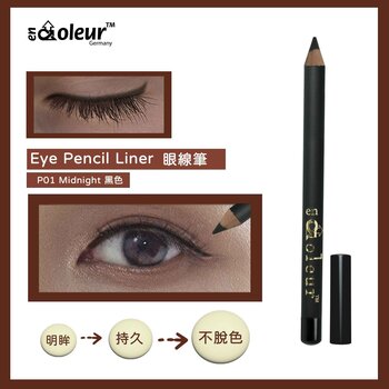 En Coleur Wood Eye Pencil Liner P01 (Black) (Exp: 09/2028)- # Black