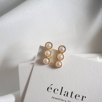 eclater jewellery Jael Pearls Style Earrings- # Gold
