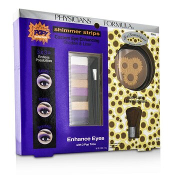 Makeup Set 8660: 1x Shimmer Strips Eye Enhancing Shadow, 1x Bontanical Bronzer, 1x Applicator
