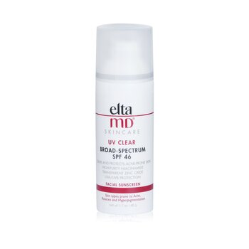 EltaMD UV Clear Facial Sunscreen SPF 46 - For Skin Types Prone To Acne, Rosacea & Hyperpigmentation