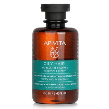 Apivita Oil Balance Shampoo with Peppermint & Propolis (For Oily Hair)