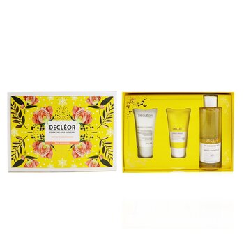 Decleor Infinite Soothing Rose Damascena Skincare Set: Aroma Cleanse Cleansing Mousse+ Day Cream & Mask+ Bath & Shower Gel