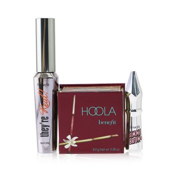 Bestsellers On Board Set: Hoola Matte Powder Bronzer 8g + They're Real! Mascara 8.5g + Mini Gimme Brow Gel 1.5g