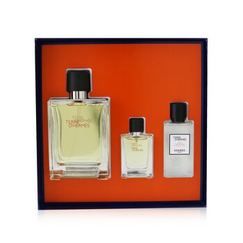 Terre D'Hermes Coffret: Eau De Toilette Spray 100ml/3.3oz + Eau De Toilette Spray 12.5ml/0.42oz + After-Shave Lotion 40ml/1.35oz