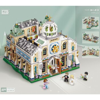 LOZ Mini Blocks - Retractable Wedding Chapel Building Bricks Set
