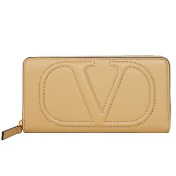 Valentino Zip around contintent wallet - Beige