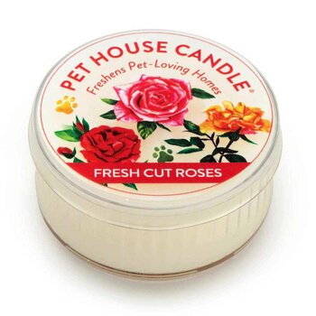 Pet House by One Fur All Mini Candle (1.5oz) -  Fresh Cut Roses