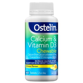 [Authorized Sales Agent] Ostelin Calcium & Vitamin D Chewable - 60 Tablets