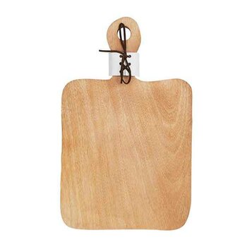 Truefun Square Wood Cutting Board with Handle (9 x 14