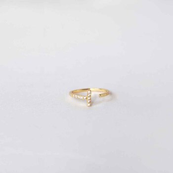 eclater jewellery T Ring - Gold- # Gold