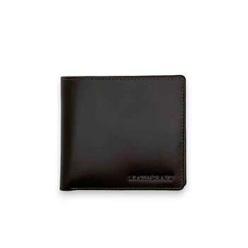 Leatheraft CONROY Business Italian Bridle Leather Card & Coin Wallet(Brown)