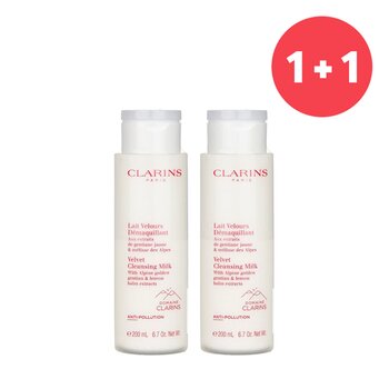 Clarins ?1+1 Set?Velvet Cleansing Milk with Alpine Golden Gentian & Lemon Balm Extracts