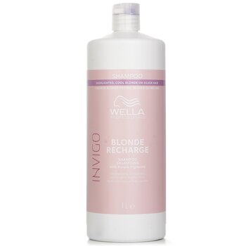 Wella Invigo Blonde Recharge Shampoo With Purple Pigments Highlighted, Cool Blonde Or Silver Hair